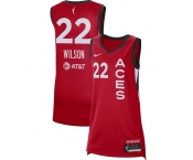 Women's Unisex Las Vegas Aces #22 A'ja Wilson Red Rebel Edition Player Jersey 