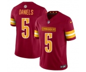 Youth Washington Commanders #5 Jayden Daniels Burgundy 2024 Draft F U S E Vapor Limited Stitched Football Jersey