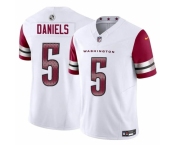 Youth Washington Commanders #5 Jayden Daniels White 2024 Draft F U S E Vapor Limited Stitched Football Jersey