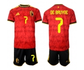 Men's Belgium #7 DE BAUYNE National Team FIFA x World Cup 2026 Home Red On Field Jersey