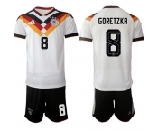 Men's Germany #8 GORETZKA National Team FIFA x World Cup 2026 Home White On Field Jersey