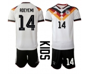Youth Germany #14 ADEYEMI National Team FIFA x World Cup 2026 Home White On Field Kids Jersey
