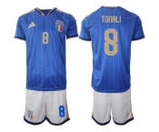 Men's Italy #8 TONALI National Team FIFA x World Cup 2026 Home Blue On Field Jerseys