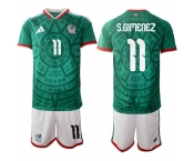 Men's Mexico #11 S.GIMENEZ National Team FIFA x World Cup 2026 Home Green On Field Jersey Men's Mexico #11 S.GIMENEZ National Team FIFA x World Cup 2026 Home Green On Field Jersey
