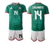 Men's Mexico #14 CHICHARITO National Team FIFA x World Cup 2026 Home Green On Field Jersey Men's Mexico #14 CHICHARITO National Team FIFA x World Cup 2026 Home Green On Field Jersey