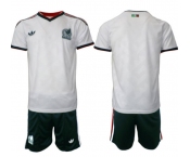 Men's Mexico Blank White Away Soccer Jersey Suit Men's Mexico Blank White Away Soccer Jersey Suit