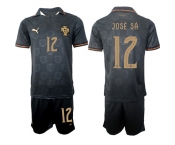Men's Portugal #12 JOSE SA National Team FIFA x World Cup 2026 Away Gray On Eusebio special edition Jersey