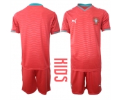 Youth Portugal Blank National Team FIFA x World Cup 2026 Home Red On Eusebio special edition Kids Jersey Youth Portugal Blank National Team FIFA x World Cup 2026 Home Red On Eusebio special edition Kids Jersey