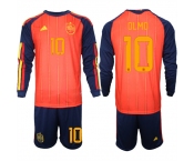Men's Spain #10 OLMO National Team FIFA x World Cup 2026 Long Sleeve Home Red On Field Jerseys Men's Spain #10 OLMO National Team FIFA x World Cup 2026 Long Sleeve Home Red On Field Jerseys