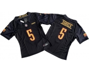 Women's Washington Commanders #5 Jayden Daniels Black 2024 F.U.S.E. Draft Stitched Jersey