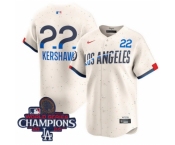 Men Nike Los Angeles Dodgers Clayton Kershaw #22 Ice Cream 2024 World Series Champions Stitched MLB Jersey
