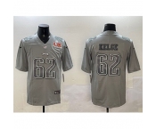 Men Philadelphia Eagles 62 Jason Kelce Grey 2025 Super Bowl LIX Patch Atmosphere Fashion Vapor Untouchable Limited Stitched Football Jersey