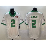 Men's Philadelphia Eagles #2 Darius Slay Jr. White 2025 Super Bowl LIX Patch F.U.S.E. Vapor Untouchable Limited Stitched Football Jersey