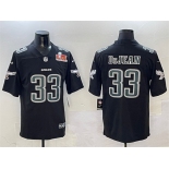 Men's Philadelphia Eagles #33 Cooper DeJean Black 2025 Super Bowl LIX Patch Fashion New Vapor Untouchable Limited Stitched Football Jersey