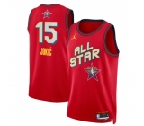 Men 2025 All Star  #15 Nikola Jokic Red Stitched Basketball Jersey