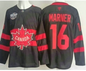 Men's Canada #16 Mitchell Marner Black 2025 4 Nations Face Off Authentic Jersey