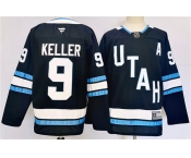 Men's Utah Hockey Club #9 Clayton Keller Navy Stitched Jersey