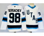 Men's Utah Hockey Club #98 Mikhail Sergachev White 2024-25 Stitched Jersey