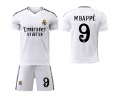 Men Real Madrid #9 Mbappe White Home Soccer Jersey Men Real Madrid #9 Mbappe White Home Soccer Jersey