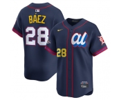 Men's American League #28 Javier Báez Navy 2025 All-Star Edition Limited Stitched Baseball Jersey