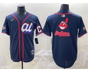 Men's American League Cleveland Guardians Team Big Logo Navy 2025 All-Star Edition Limited Stitched Baseball Jersey