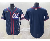 Men's American League New York Yankees Blank Navy 2025 All-Star Edition Limited Stitched Baseball Jersey