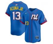 Men's National League #13 Ronald Acuna Jr. Blue 2025 All-Star Edition Limited Stitched Baseball Jersey