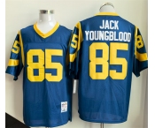 Men's Los Angeles Rams #85 Jack Youngblood Royal Throwback Football Stitched Jersey