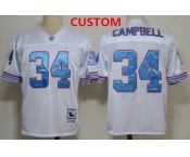 Custom Houston Oilers Men's White Throwback Jersey