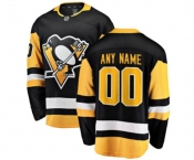 Men's Pittsburgh Penguins Customized Fanatics Branded Black Home Breakaway NHL Jersey