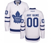 Men's Toronto Maple Leafs Reebok White Away Hockey Custom Jersey