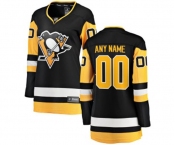 Women's Pittsburgh Penguins Customized Fanatics Branded Black Home Breakaway NHL Jersey