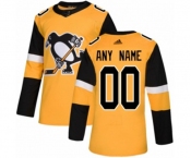 Youth Adidas Pittsburgh Penguins Customized Authentic Gold Alternate NHL Jersey