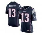 Men Nike New England Patriots #13 Phillip Dorsett Game Navy Blue Team Color NFL Jersey