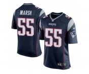 Men Nike New England Patriots #55 Cassius Marsh Game Navy Blue Team Color NFL Jersey