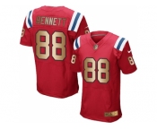 Nike New England Patriots #88 Martellus Bennett Red Alternate Men's Stitched NFL Elite Gold Jersey