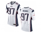 Nike New England Patriots #97 Alan Branch White Men's Stitched NFL Elite Jersey