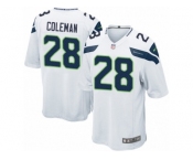 Men Nike Seattle Seahawks #28 Justin Coleman Game White NFL Jersey
