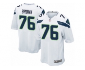 Men Nike Seattle Seahawks #76 Duane Brown Game White NFL Jersey