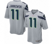 Men's Nike Seattle Seahawks #11 Sebastian Janikowski Game Grey Alternate NFL Jersey