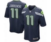 Men's Nike Seattle Seahawks #11 Sebastian Janikowski Game Navy Blue Team Color NFL Jersey