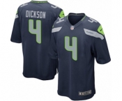 Men's Nike Seattle Seahawks #4 Michael Dickson Game Navy Blue Team Color NFL Jersey
