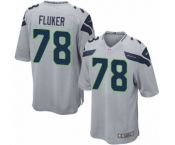 Men's Nike Seattle Seahawks #78 D.J. Fluker Game Grey Alternate NFL Jersey