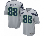 Men's Nike Seattle Seahawks #88 Will Dissly Game Grey Alternate NFL Jersey