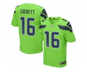 Men Nike Seattle Seahawks #16 Tyler Lockett Elite Green Rush NFL Jerseys