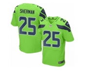 Men Nike Seattle Seahawks #25 Richard Sherman Elite Green Rush NFL Jerseys