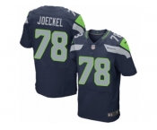 Men's Nike Seattle Seahawks #78 Luke Joeckel Elite Steel Blue Team Color NFL Jersey