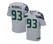 Men's Nike Seattle Seahawks #93 Malik McDowell Elite Grey Alternate NFL Jersey
