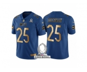 Men Seattle Seahawks #25 Richard Sherman NFC 2017 Pro Bowl Blue Gold Limited Jersey