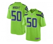Men Seattle Seahawks #50 K.J. Wright Green Color Rush Limited Jersey